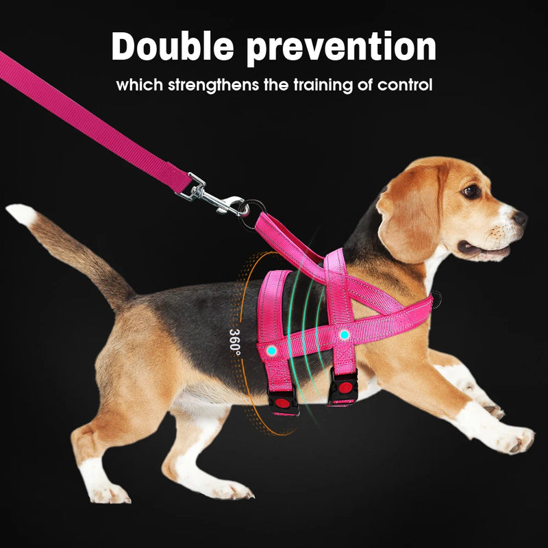 No Pull Nylon Dog Harness Reflective Adjustable Dog Harness Vest For Medium Large Dogs Walking Training Belt Pet Supplies