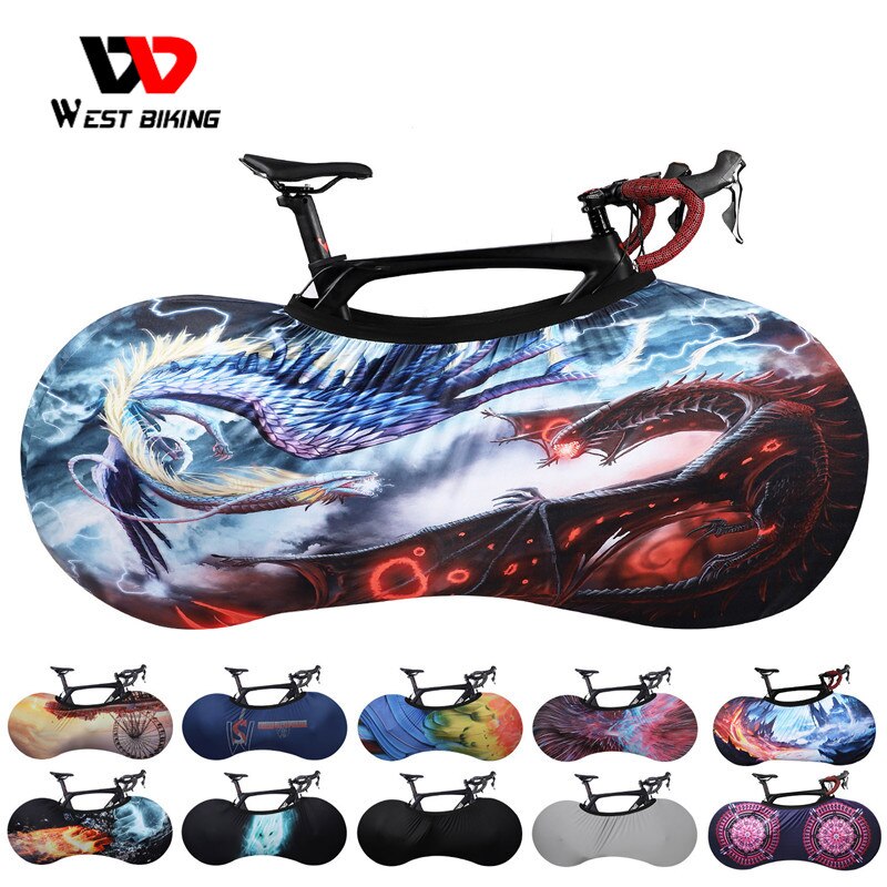 WEST BIKING 24-29 Inch Bike Cover Indoor Bicycle Wheel Cover Dust-proof  Storage Bag High Elastic Fabric Road MTB Bike Protector