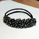 Ruoshui Woman Rhinestone Pearl Flower Hair Bun Maker DIY Hairstyle Tool For Ladies Hair Accessories Bridal Hairband