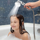Bathroom SPA Shower Head 3 Modes Adjustable One-Button Water Stop With Anion Filter Ball High Pressure Nozzle Replaceable Panel