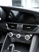 Carbon fiber For Alfa Romeo Giulia Stelvio 2017 2018 2019 2020 ABS Center Air Conditioning Adjustment Frame Trim Car Accessory