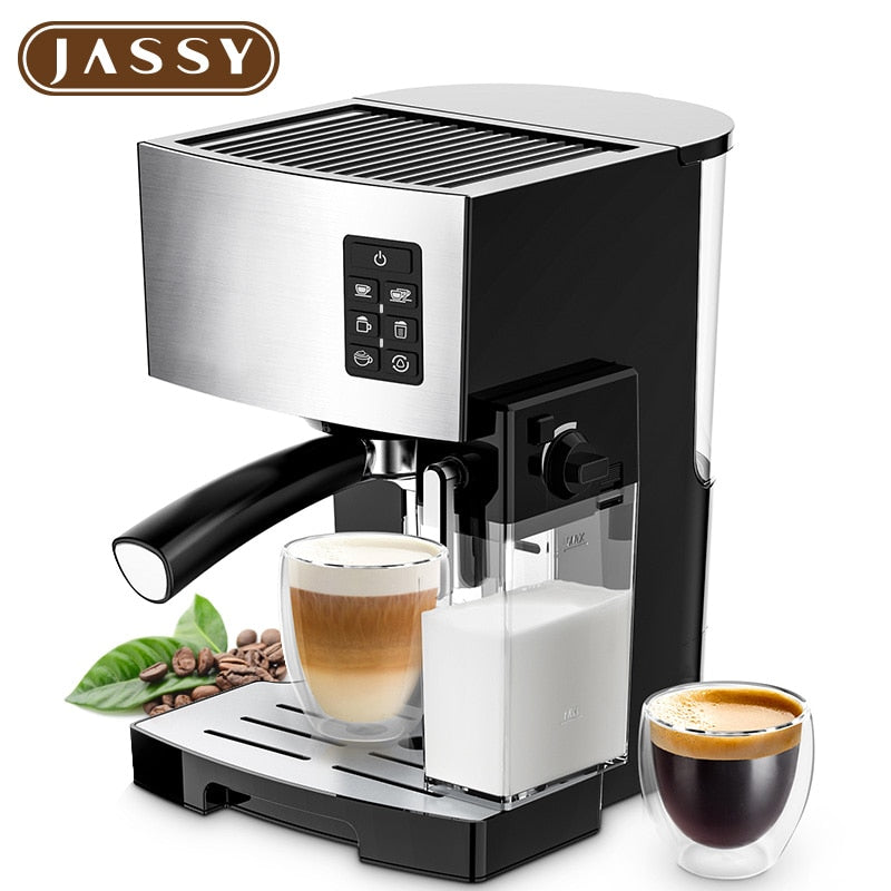 JASSY Automatic Espresso Coffee Machine | 19 Bar Cappuccino &amp; Latte Coffee Maker | All-in-one Espresso Machine | With Milk Froth