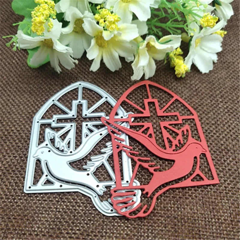 Pigeon Cross Metal Cutting Dies Stencils For DIY Scrapbooking Decorative Embossing Handcraft Die Cutting Template