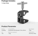 SmallRig Super Clamp with 1/4 and 3/8 Thread 2pcs Pack For 15mm-44mm Rods Cameras Lights Umbrellas Hhooks Shelves Camera Clamp