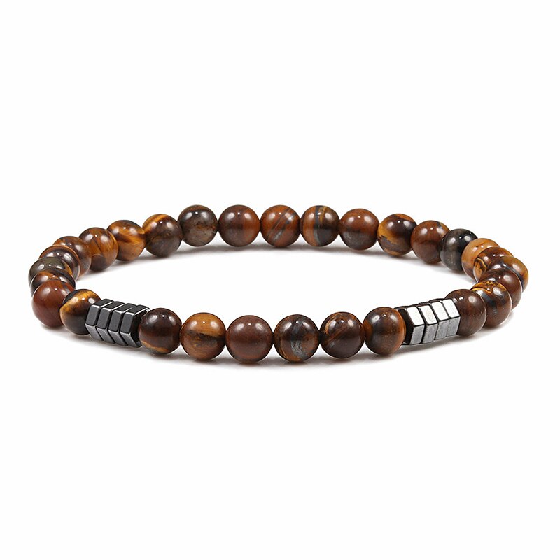 Tiger Eye Beaded Bracelets Bangles Men Braided Rope Healing Balance Yoga Charm Women Natural Stone Buddha Bracelet Adjustable