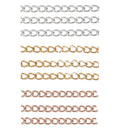 50 Stück Edelstahl 5 cm geschweißte Verlängerungskette Gold Halskettenverlängerung Endketten für DIY-Schmuckherstellung