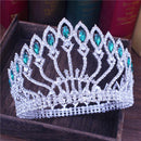 Crystal Queen Hochzeit Tiara Krone Braut Festzug Haarschmuck Barock Diadem Kopfschmuck Damen Braut Kopfschmuck Accessoires