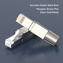 Launched New - RJ45 8P8C Unshield Shielded Field Connector - RJ45 Termination Plug for Cat.6/6A/7 23AWG Solid Installation Cable