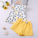 Humor Bear Baby Girl Clothes Fashion New Girls Clothing Sets Kids Clothes Toddler Girl Cute Bow T-shirt+ Pants Summer Set