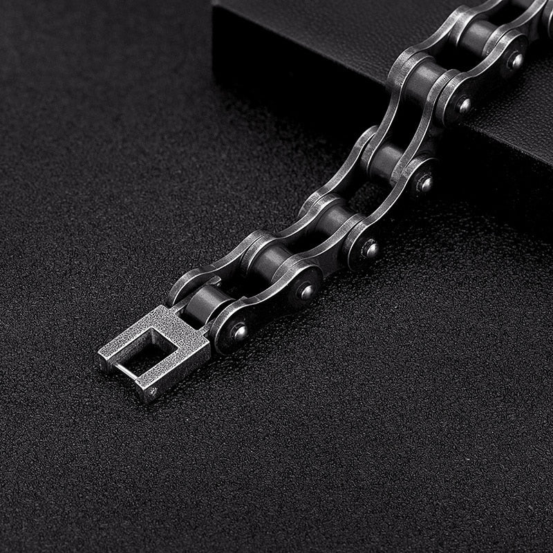 Stainless Steel Vintage Bicycle Chain Men Wide Bracelet Motorcycle Accessories Mens Jewelry Hand Chain Bangles Friends Bracelets