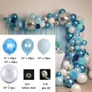 85tlg. Blau Weiß Silber Metallballon Girlande Bogen Ballon Hochzeit Event Party Balon Baby Shower Geburtstag Party Deko Kinder Erwachsene