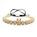 Herrenschmuck Armband Männer Luxus Königsarmreif Set Römische geflochtene Armbänder für Frauen Mode Armband Gold Manschette Freundschaftsgeschenke