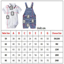 Newborn Boy Summer Baby Clothes Cotton Kids Birthday Dress White Infant Outfit Hat + Romper + Overall + Shoes + Socks 5 PCS 18M