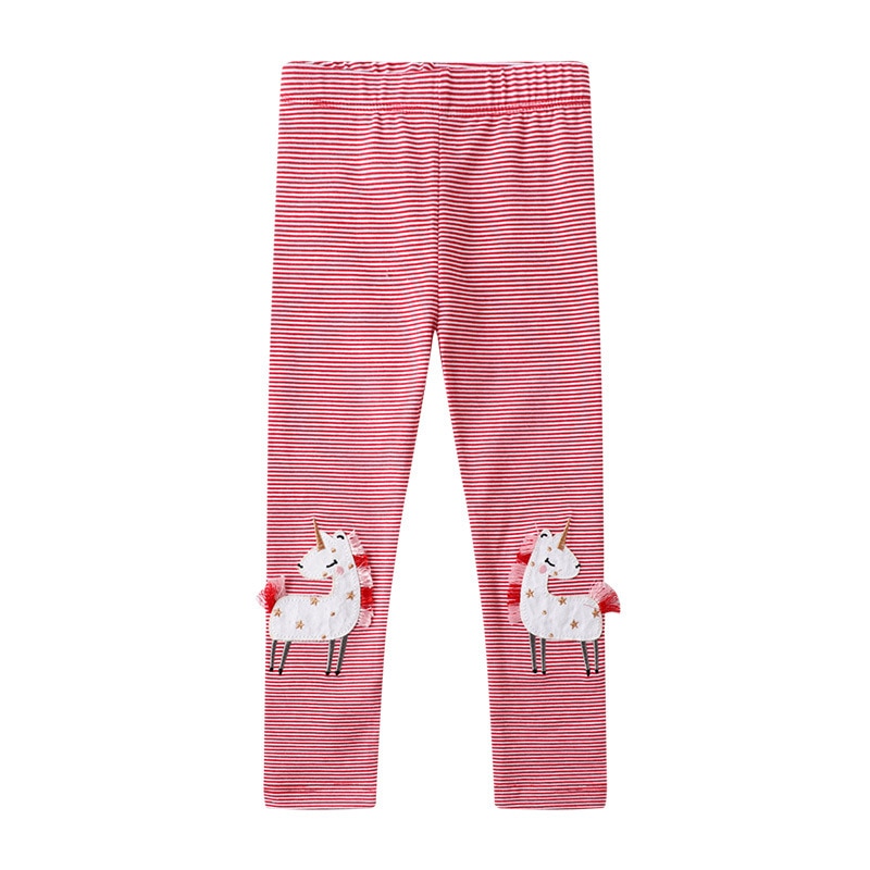 Girls Leggings Stripes Unicorn Pants Kids Cotton Skinny Pants Cartoon Animals Butterfly Print Children Trousers