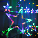 LED Icicle Star Moon Lamp Fairy Curtain String Lights Garland Christmas Lights Decor for Room Home Wedding Party Window Decor