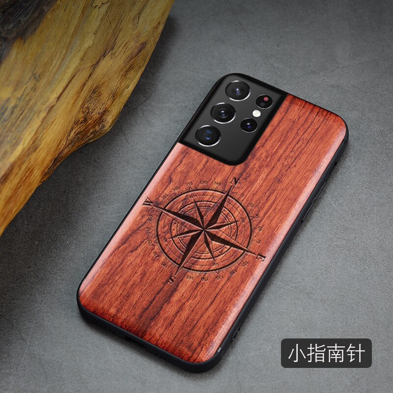 For Samsung Galaxy S21 Ultra Case Boogic Original Wood funda S21 S21+ Wood Cover Phone Case For Samsung S21 Ultra