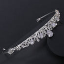 Luxus Kristall Perlen Blatt Brautschmuck Sets Strass Krone Tiaras Halskette Ohrringe Set für Braut Afrikanische Perlen Schmuck Sets