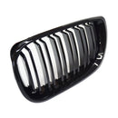 1 Paar Auto Front Nierengitter glänzend schwarz Doppelstreben Haubengrill für BMW 3er E46 2002-2005 Renngitter Autoersatz