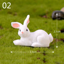 Easter Bunny Decoration Mini Resin Rabbit Craft Miniature Figurine Landscape Model Home Desktop Decor Fairy Garden Decoration