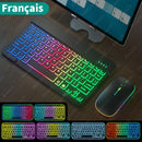 Tastatur für Tablet Android iOS Windows Kabellose Maus Tastatur Bluetooth-kompatible Regenbogen-Hintergrundbeleuchtung Tastatur für iPad Telefon