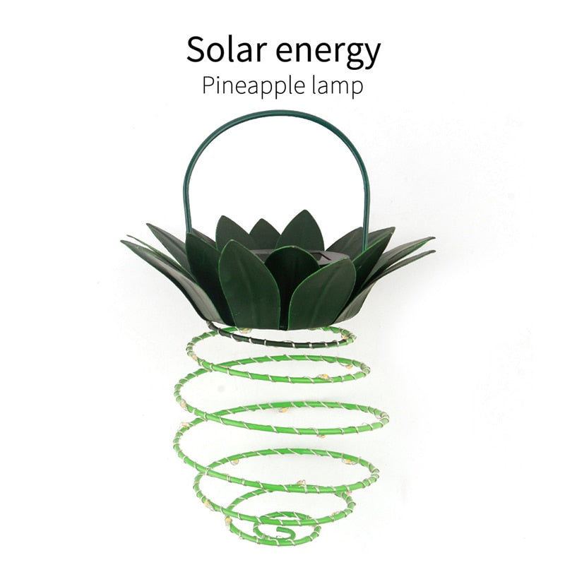 LED Light Night Pineapple Shape Solar Lights Garden Lights Hanging Waterproof Wall Lamp Fairy Night Lights Art Home Decoration