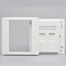 86x86mm Female To Female CAT6 Gigabit Dual-Pass Network Wall Plug RJ45 LAN Faceplate  Internet Straight Plug Outlet