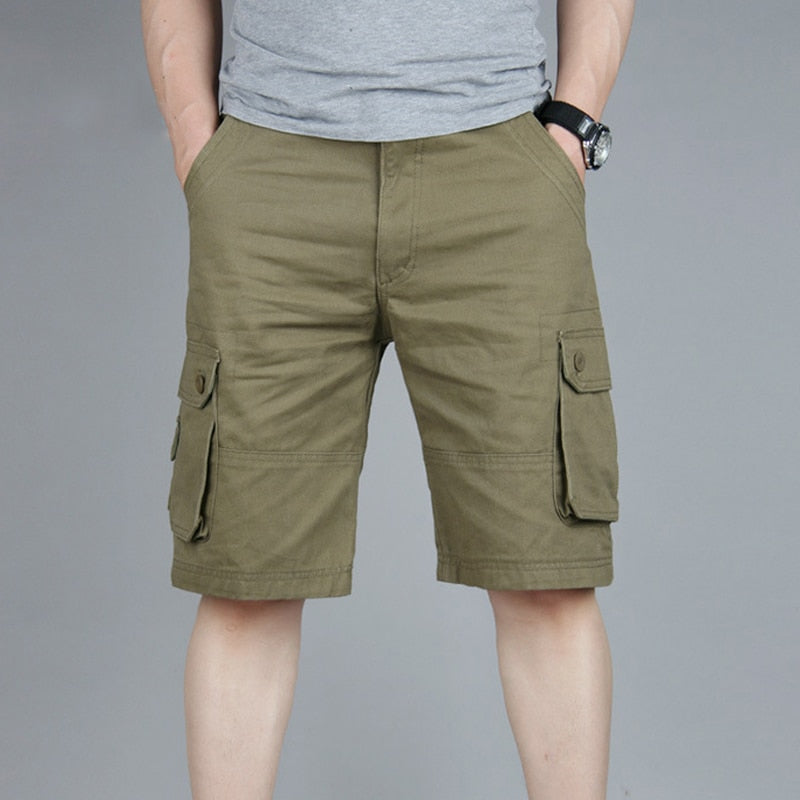 Cargo Shorts Men Summer Casual Mulit-Pocket Shorts 2023 Men Joggers Shorts Trousers Men Breathable Big Tall 42 44 46 Large Size