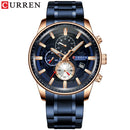Mens Watches CURREN New Fashion Stainless Steel Top Brand Luxury Casual Chronograph Quartz Wristwatch for Male