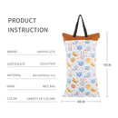Happy Flute 1 Stk. Große nasse/trockene Eimertasche zum Aufhängen für Stoffwindeln, Einlagen, Windeln, Wäsche mit zwei Reißverschlüssen, wasserdicht, wiederverwendbar