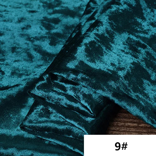Stretch Crushed Velvet Fabric Upholstery Velour Cloth For Sofa and Curtain,Red,Black,Grey,Teal,Green,Blue,Pink