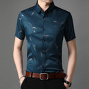2022 Kurzarm Herren Gesellschaftshemd Sommer Streetwear Casual Taschen Weizen Hemden Herren Slim Regular Fit Kleidung Mode 251