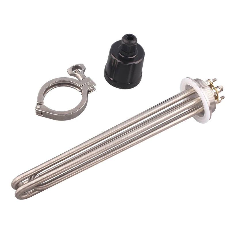 Tri clamp  Heating Element 2 Inches  3KW 3750W 4.5KW 6KW 9KW Electric Immersion Tubular Heater AIICIOO