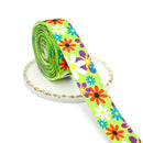 5 Yards 1" 25MM Flowers Printed Grosgrain Ribbons For Hair Bows DIY Handmade Materials Y2020122402