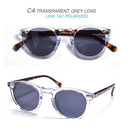 Gregory Peck OV5186 Vintage Round Men Sunglasses Frame Transparent Trendy Cicle Sunglasses for Women Polarized Round Sunglasses