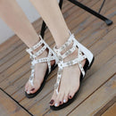 Gladiator Sandals Roman Style Fashion Cross Skull Flip Flops Women Flat Sandals Zapatos De Mujer Free Shipping