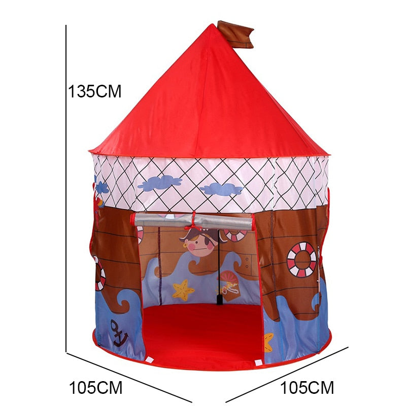 135CM Kids Play Tent Ball Pool Tent Boy Girl Princess Castle Portable Indoor Outdoor Baby Play Tents House Hut For Kids Toys