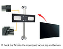 2019 new DL-A10M-66 23"-65" stainless steel LCD TV stand mounts bracket in Partition wall 360 rotate height adjust 66cm 82cm70cm