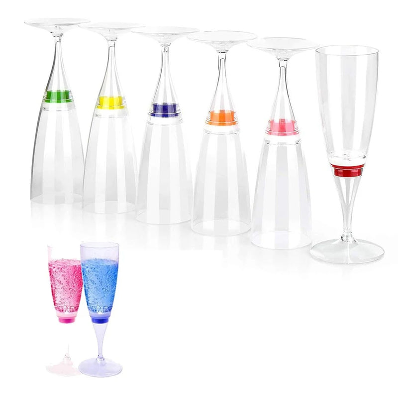 LED Wine Glass Champagne Glass Water Liquid Activated Flash Light Glass Party Bar Christmas Vase New Year Decoration Lights