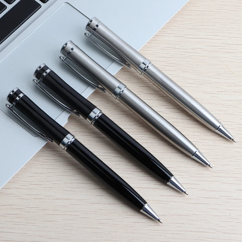 1Pcs Genkky Office Ballpoint Pen Stainless Steel Material Rotating Style Ball Pens For School Office Gift Stationery Supplies