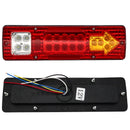 2PCS 19 LED Integrated Trailer Tail Lights Bar 12V Turn Signal Running Lamp for Trailer UTV UTE RV ATV Truck Red Amber White