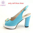 Neue Ankunft Italienische Schuhe mit passenden Taschen-Set, verziert mit Strass, Damen Schuhe und Taschen zum Anpassen Set Italien Party Pumps