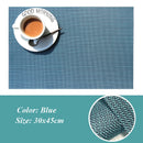 2/4/6Pcs Placemats PVC Dining Table Mat Weave Disc Pads Bowl Coasters De Cozinha 30*45cm Plate Bar Kitchen Coffee Table Mat
