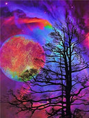 HUACAN Full Square 5D DIY Diamond Painting Sakura Tree Volcano Diamond Embroidery Landscape Cross Stitch Rhinestone Mosaic