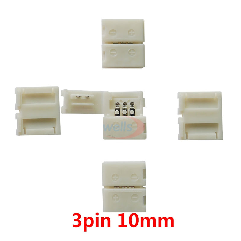 5~1000pcs 2pin 3pin 4pin 5pin 6pin led connector Clip, for 5050 3528 3014  WS2812b LED single color/ RGB RGBW RGBWW Strip light