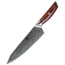 XINZUO 8.5 ''Inch Chef Knives Damascus Steel Japanese Kitchen Knives Damascus VG10 Stainless Steel Knives with Rose Wood Handle
