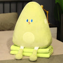 Simulation Lovely Cheese Cake Plush Toys Creative Food Pillow with Blanket for Girls Sofa Cushion Stuffed Cute Birthday Gifts