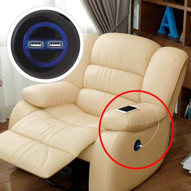 Smart home massage chair electric sofa repair round double USB charging interface wired hand controller