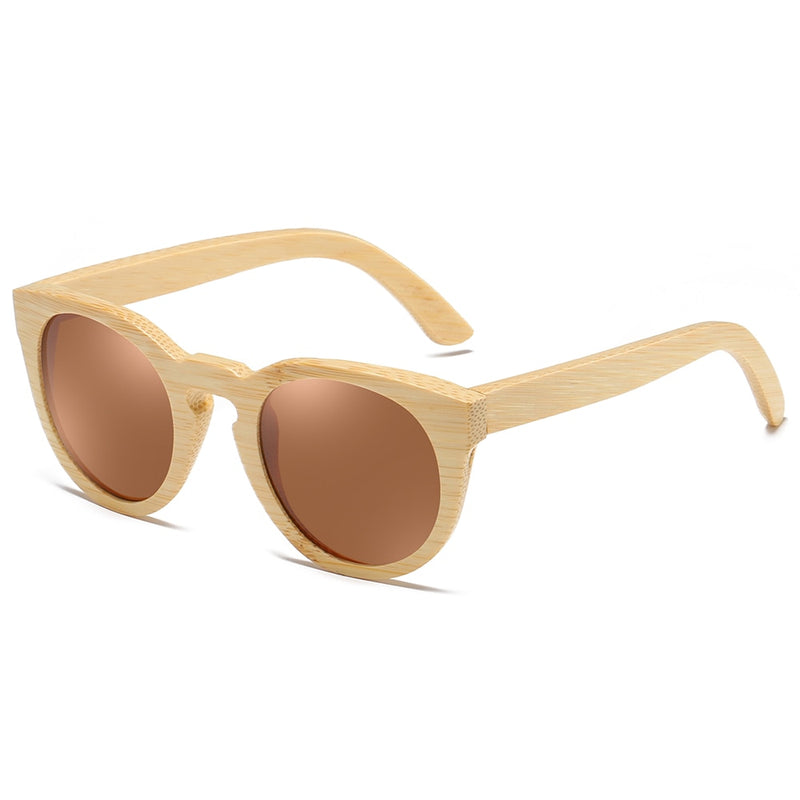 GM Natural Bamboo Sunglasses Women Polarized UV400 Brand Designer Classic Sun glasses Men Vintage Wooden Sunglasses S824