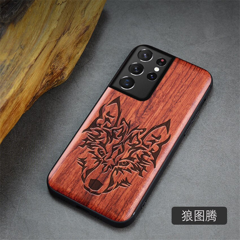 For Samsung Galaxy S21 Ultra Case Boogic Original Wood funda S21 S21+ Wood Cover Phone Case For Samsung S21 Ultra