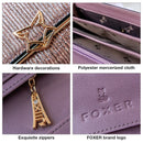 FOXER Brand Women Split Leather Wallets Female Clutch Bag Fashion Coins Card Holder Luxury Purse for Ladies Women's Long Wallet